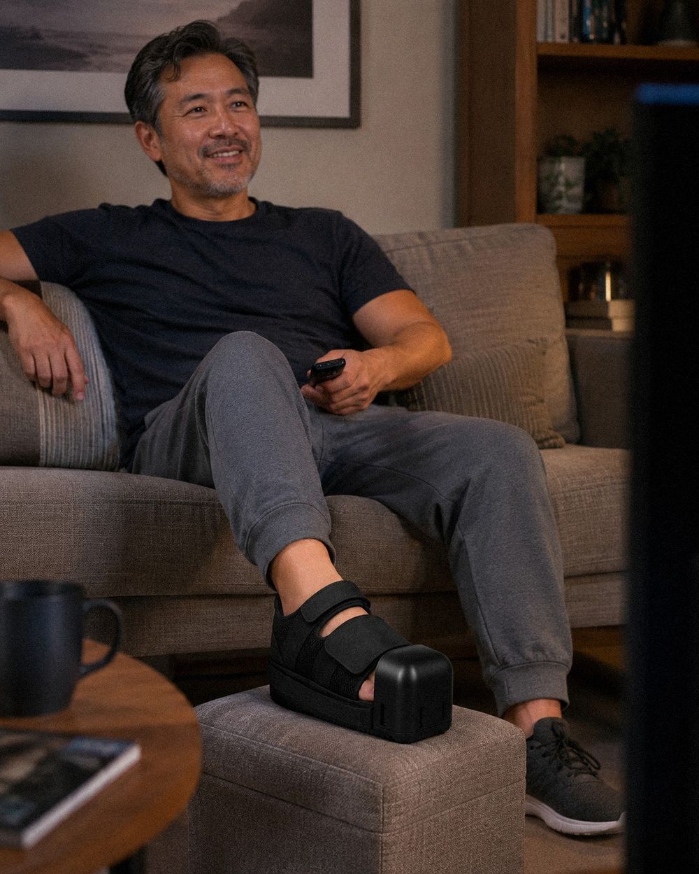 Relaxing at home during recovery